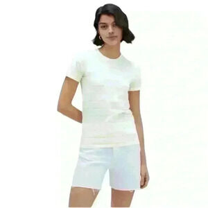 Everlane Shortsleeve Organic Cotton Yellow Top Size Small